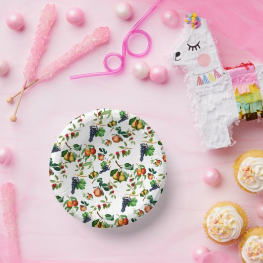 Vintages Obst Pappteller (Party)