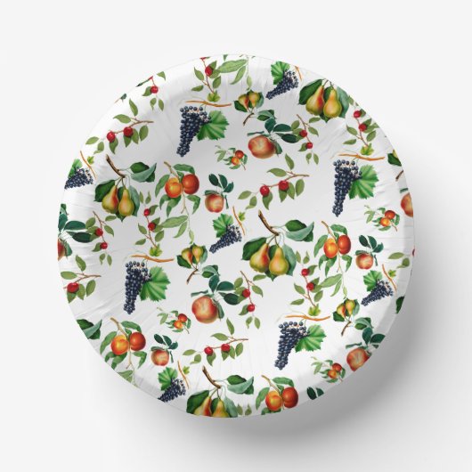 Vintages Obst Pappteller (Vorderseite)