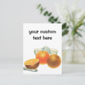 Vintages Obst, reifen Orangen Juicer Frühstück Postkarte (Stehend Vorderseite)