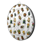 Vintages Obst und Blume Dartscheibe (Vorderseite rechts)