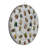 Vintages Obst und Blume Dartscheibe (Vorderseite Links)