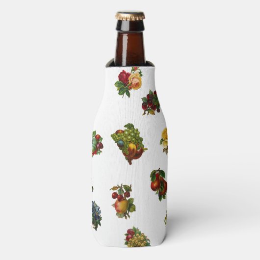 Vintages Obst und Blume Flaschenkühler (Flaschenvorderseite)