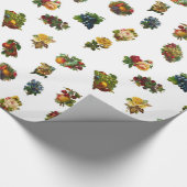 Vintages Obst und Blume Geschenkpapier (Ecke)