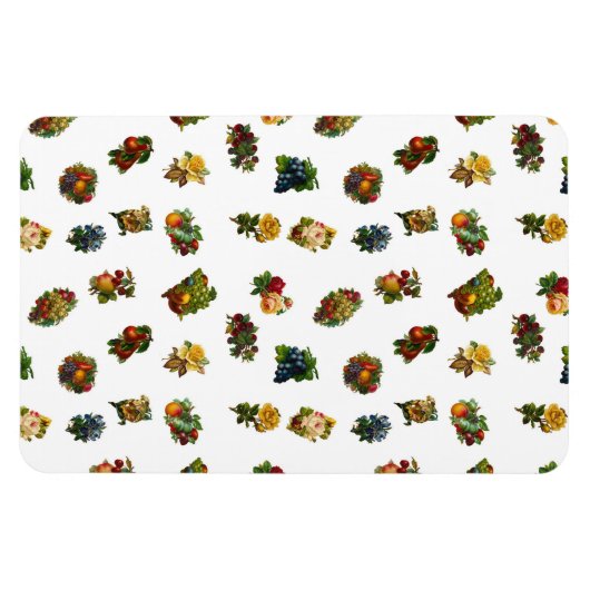 Vintages Obst und Blume Magnet (Horizontal)