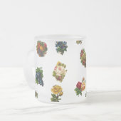 Vintages Obst und Blume Mattglastasse (Vorderseite Links)