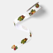 Vintages Obst und Blume Satinband (Rückseite)