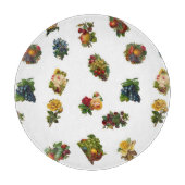 Vintages Obst und Blume Schneidebrett (Vorderseite)