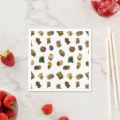 Vintages Obst und Blume Serviette (Beispiel)
