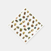 Vintages Obst und Blume Serviette (Ecke)