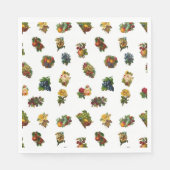 Vintages Obst und Blume Serviette (Vorderseite)