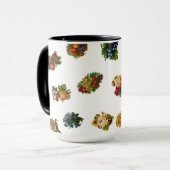 Vintages Obst und Blume Tasse (Vorderseite Links)