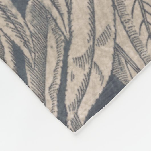 Vintages Obst und Gemüse I Fleecedecke (Ecke)