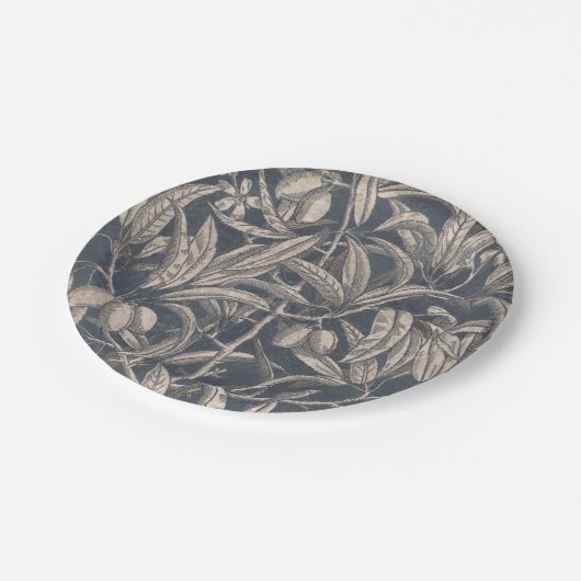 Vintages Obst und Gemüse I Pappteller (Schrägansicht)