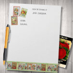Vintages Obst und Gemüse Recipe Notizblock<br><div class="desc">Personalisieren Sie ein handliches Rezept Notizblock mit Ihrem Namen. Auf 8, 5 x 11 Zoll-Blatt konzipiert,  können Sie in einem passenden 3-Ringbinder abreißen oder verwenden. Erstellt mit einem farbenfrohen Rahmen aus Vintagen Samenkatalogfrüchten und Gemüse.</div>