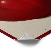 Vintages Obst und Gemüse Willkommen Freunde Küche Poster (Ecke)