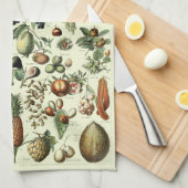 Vintages Obst von Adolphe Millot Geschirrtuch (Viertel Falte)