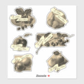 Vintages Obst Zuhause-Rezepte-Buch Aufkleber (Blatt)