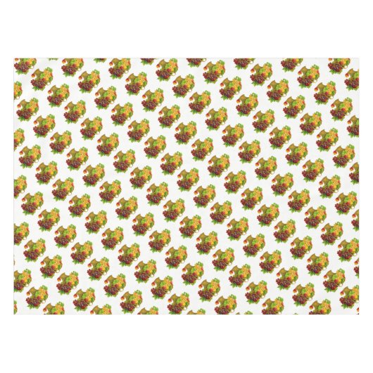 Vintages Obstkorbmuster Tischdecke (Vorderseite (Horizontal))