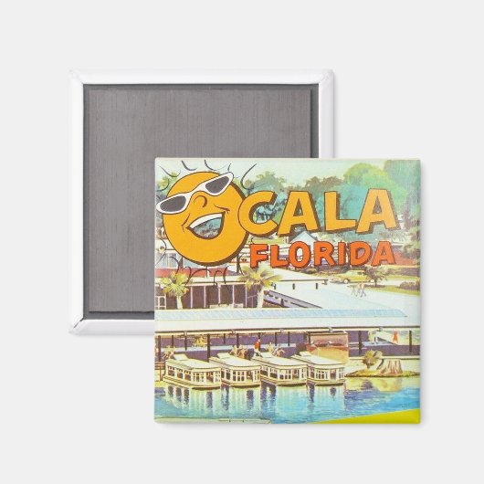 Vintages Ocala, Florida - Sonne Magnet (Vorderseite/Rückseite)