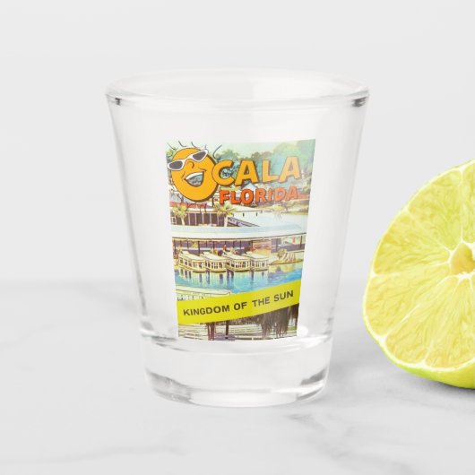Vintages Ocala, Florida - Sonne Schnapsglas (Vorderseite)