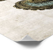 Vintages Octopus-Druckposter Poster (Ecke)