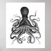 Vintages Octopus-Poster Poster (Vorne)