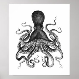 Vintages Octopus-Poster Poster