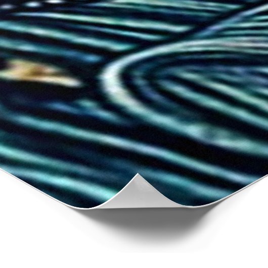 Vintages Octopus-Poster Poster (Ecke)