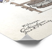 Vintages Odd Rocking Chair Patent 1869 Poster (Ecke)