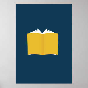 Vintages offenes Buch Poster