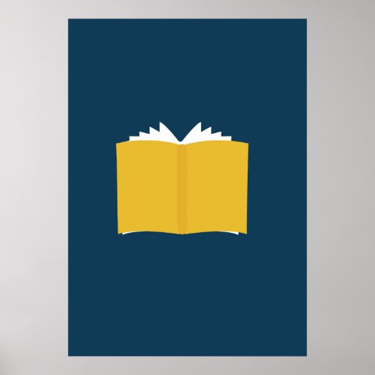 Vintages offenes Buch Poster (Vorne)