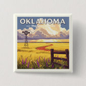 Vintages Oklahoma Button (Vorderseite)