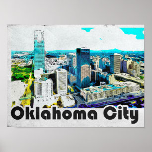 Vintages Oklahoma City Travel View Poster