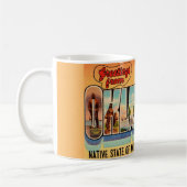 Vintages Oklahoma Grußkarte Kaffeetasse (Links)