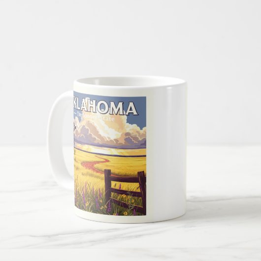 Vintages Oklahoma Kaffeetasse (Vorderseite Links)