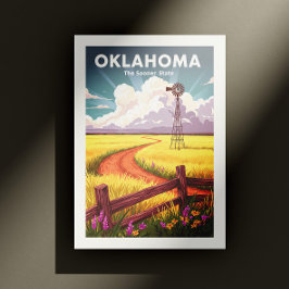 Vintages Oklahoma Postkarte