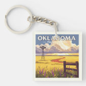 Vintages Oklahoma Schlüsselanhänger (Vorderseite)