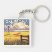 Vintages Oklahoma Schlüsselanhänger (Rückseite)