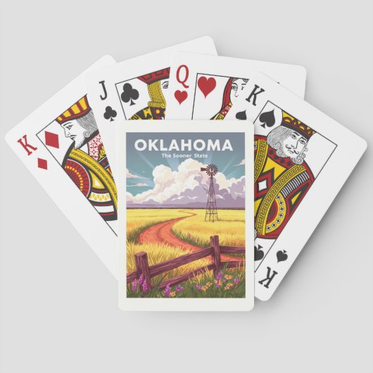 Vintages Oklahoma Spielkarten (Rückseite)
