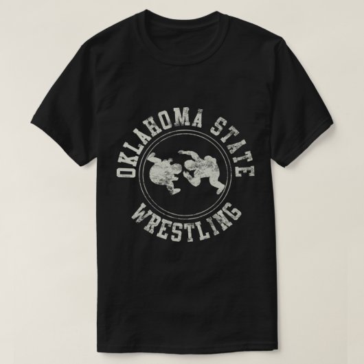 Vintages Oklahoma Staat Wrestling Logo T-Shirt (Design vorne)