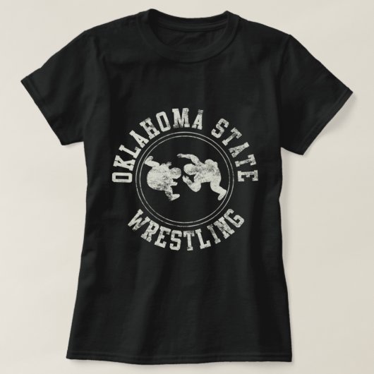 Vintages Oklahoma Staat Wrestling Logo T-Shirt (Design vorne)