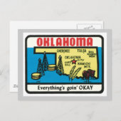 Vintages Oklahoma-Zeichen Postkarte (Vorne/Hinten)