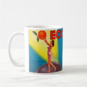 Vintages Öko Orange Kaffeetasse (Links)