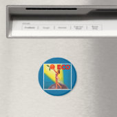 Vintages Öko Orange Magnet (In Situ (Geschirrspüler))