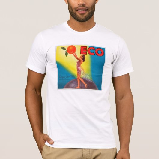 Vintages Öko Orange T-Shirt (Vorderseite)