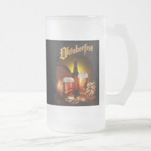 Vintages Oktoberfest-Bier trinken Mattglas Bierglas