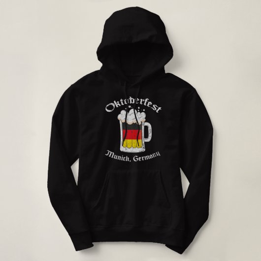 Vintages Oktoberfest München, Deutschland Flaggent Hoodie (Design vorne)