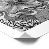 Vintages Oktopus individuell anpassbares Poster (Ecke)