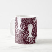 Vintages Oktopus-Muster. Kaffeetasse (Vorderseite Links)