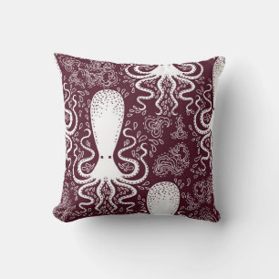Vintages Oktopus-Muster. Kissen